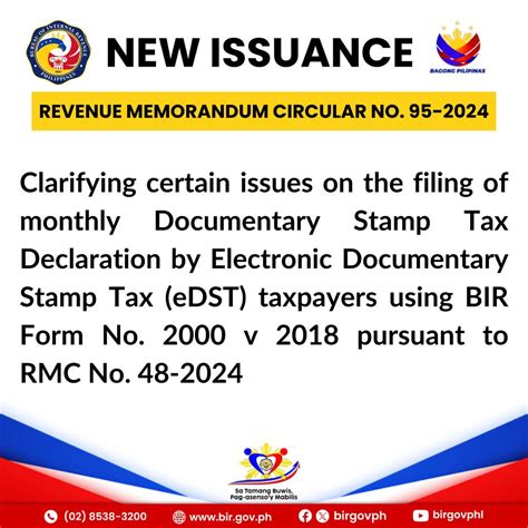 edst bir|Revenue Memorandum Circular No. 48.